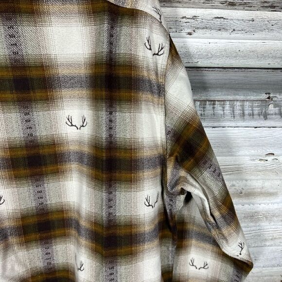 Vintage Cabelas Hunting Deerskin Chamois Flannel - Picture 5 of 7